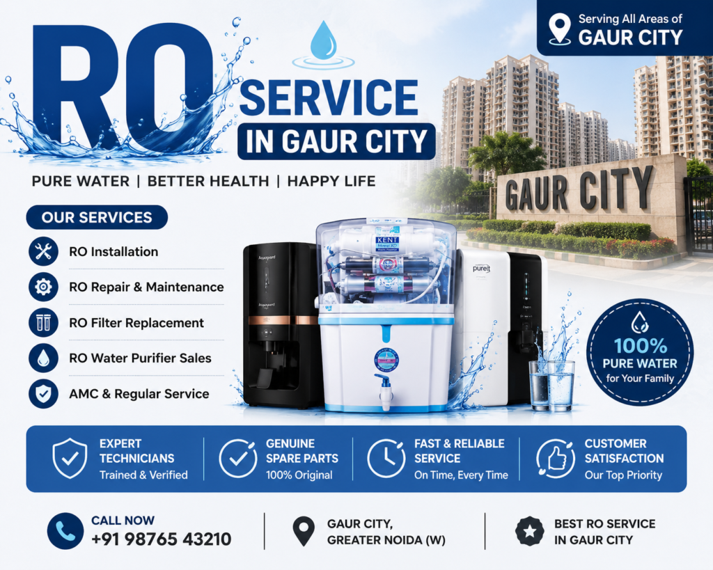 Fastest RO Service in Gaur City 1 and Gaur City 2